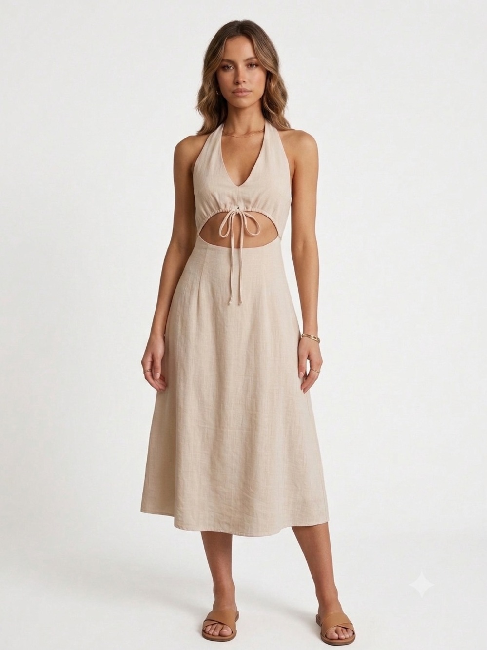 Cloud Ten Halter Dress With Adjustable  Straps